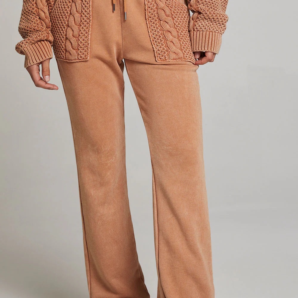 Women's Tan French Terry  Pants